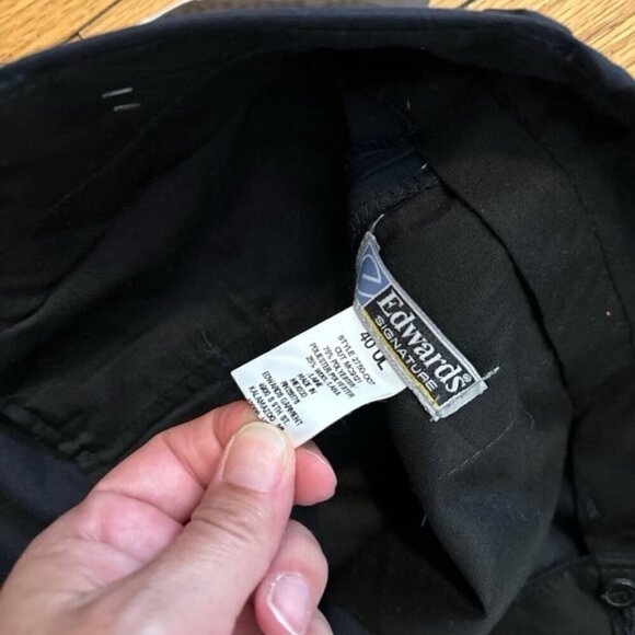 NEW Adult Size 40 Edwards Black Uniform Pants Khakis 75% polyester 25% wool  Unh - Picture 4 of 4